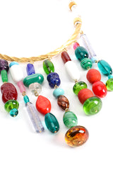 Vintage William deLillo Venetian Glass Bead Waterfall Bib Necklace detail at Recess Los Angeles