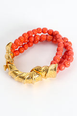 Vintage William deLillo Coral Bead Crustacean Bracelet at Recess Los Angeles