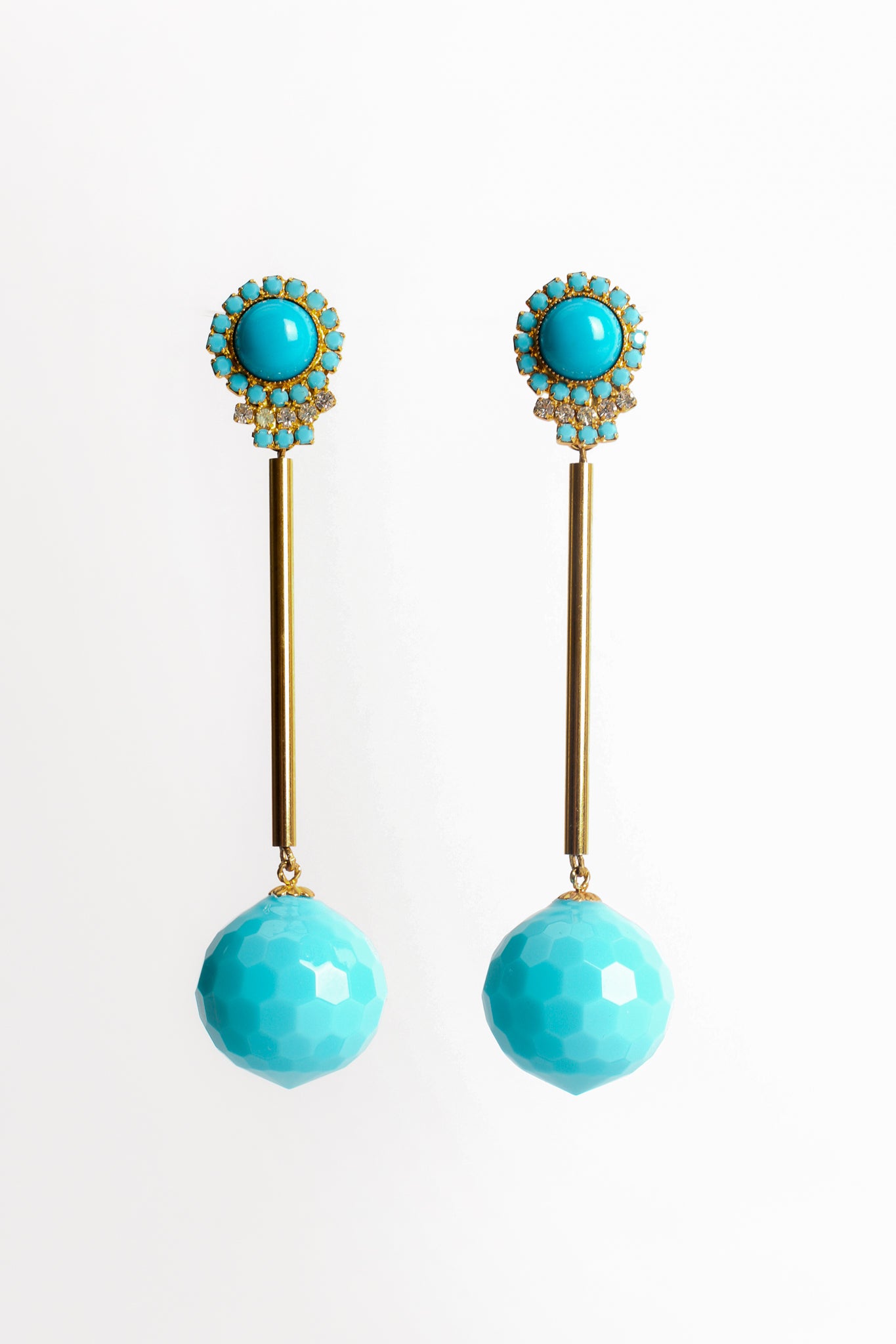 Vintage Unsigned William deLillo Ball Drop Stick Earrings at Recess Los Angeles