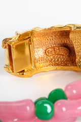 Vintage William deLillo Glass Bead Crustacean Bracelet signature cartouche at Recess Los Angeles