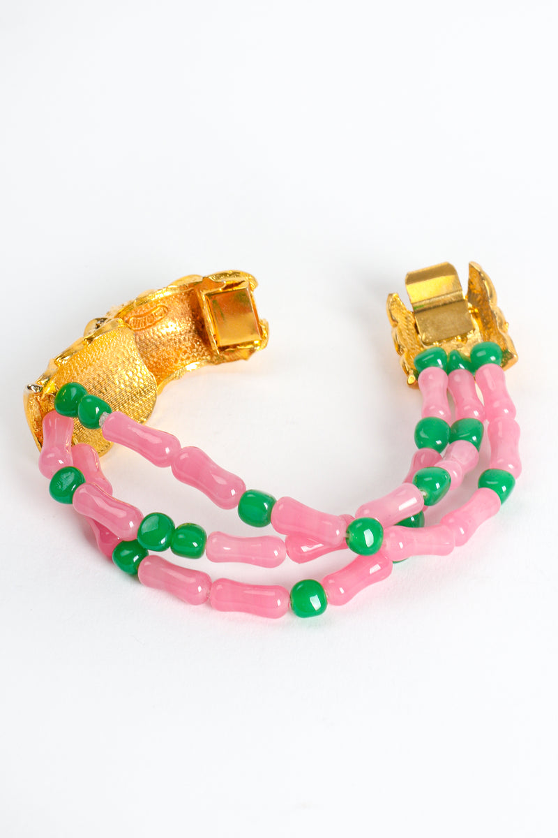 Vintage William deLillo Glass Bead Crustacean Bracelet bead detail at Recess Los Angeles