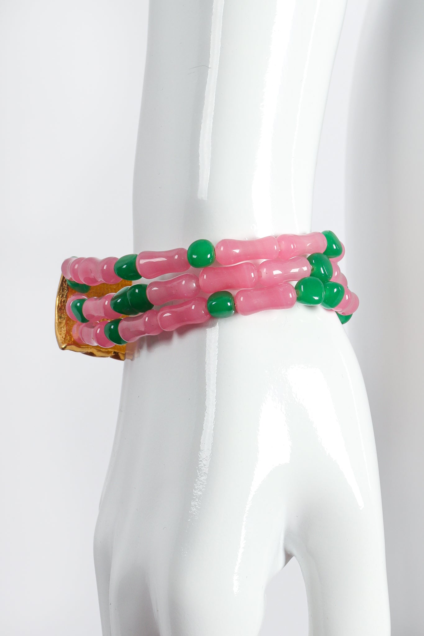 Vintage William deLillo Glass Bead Crustacean Bracelet on mannequin at Recess Los Angeles