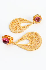 Vintage William deLillo Cutout Filigree Teardrop Earrings at Recess Los Angeles