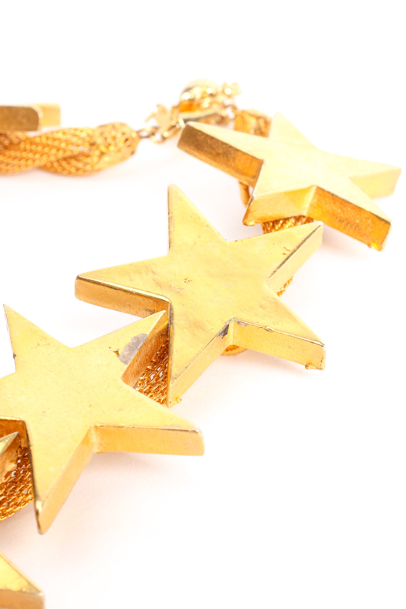 Vintage William deLillo Star Collar Necklace wear to gold at Recess Los Angeles