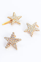 Vintage William deLillo Rhinestone Star Earrings & Hair Clip Set at Recess Los Angeles