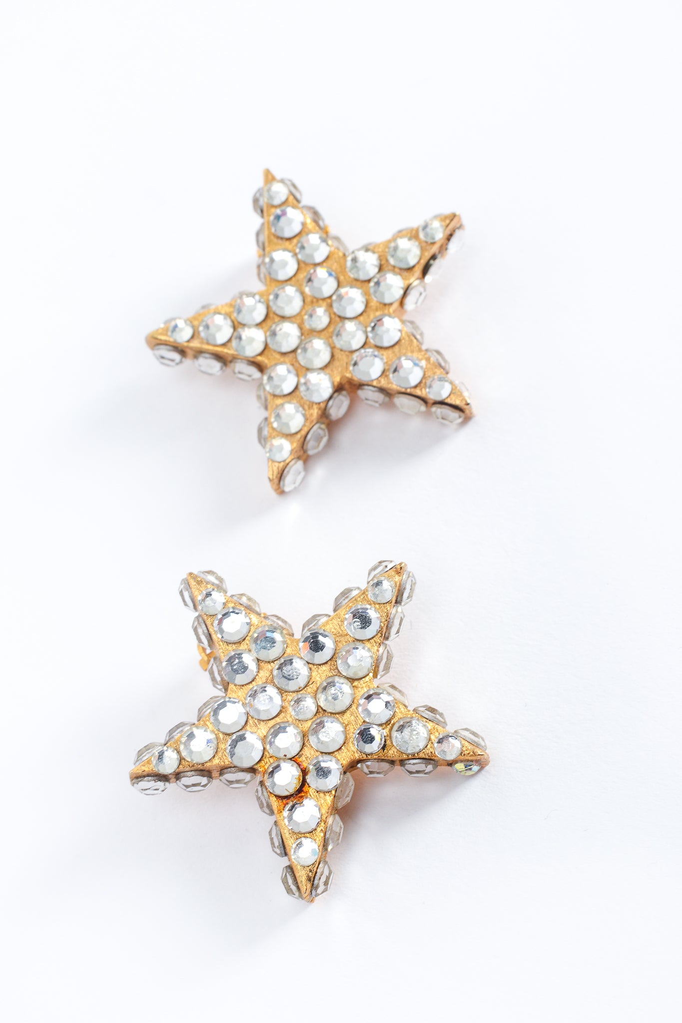 Vintage William deLillo Rhinestone Star Earrings Set at Recess Los Angeles