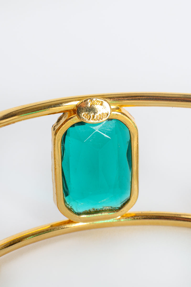 Vintage Wiliam deLillo Emerald 6-Stone Armband signature cartouche at Recess Los Angeles