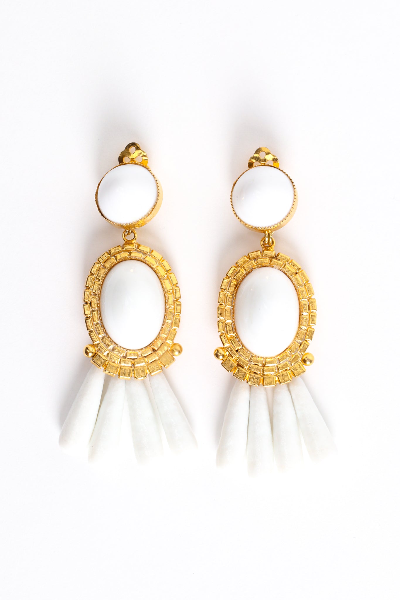 Vintage William deLillo Baroque Glass Drop Chandelier Earrings at Recess Los Angeles