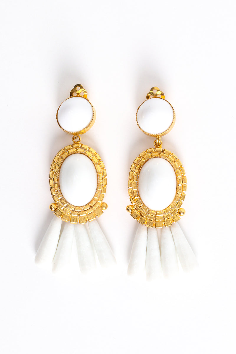 Vintage William deLillo Baroque Glass Drop Chandelier Earrings at Recess Los Angeles