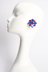 Crystal Arabesque Flower Earrings