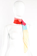 Vintage Yves Saint Laurent 1982 Les Quatre Saisons Le Printemps Scarf on mannequin @ Recess LA