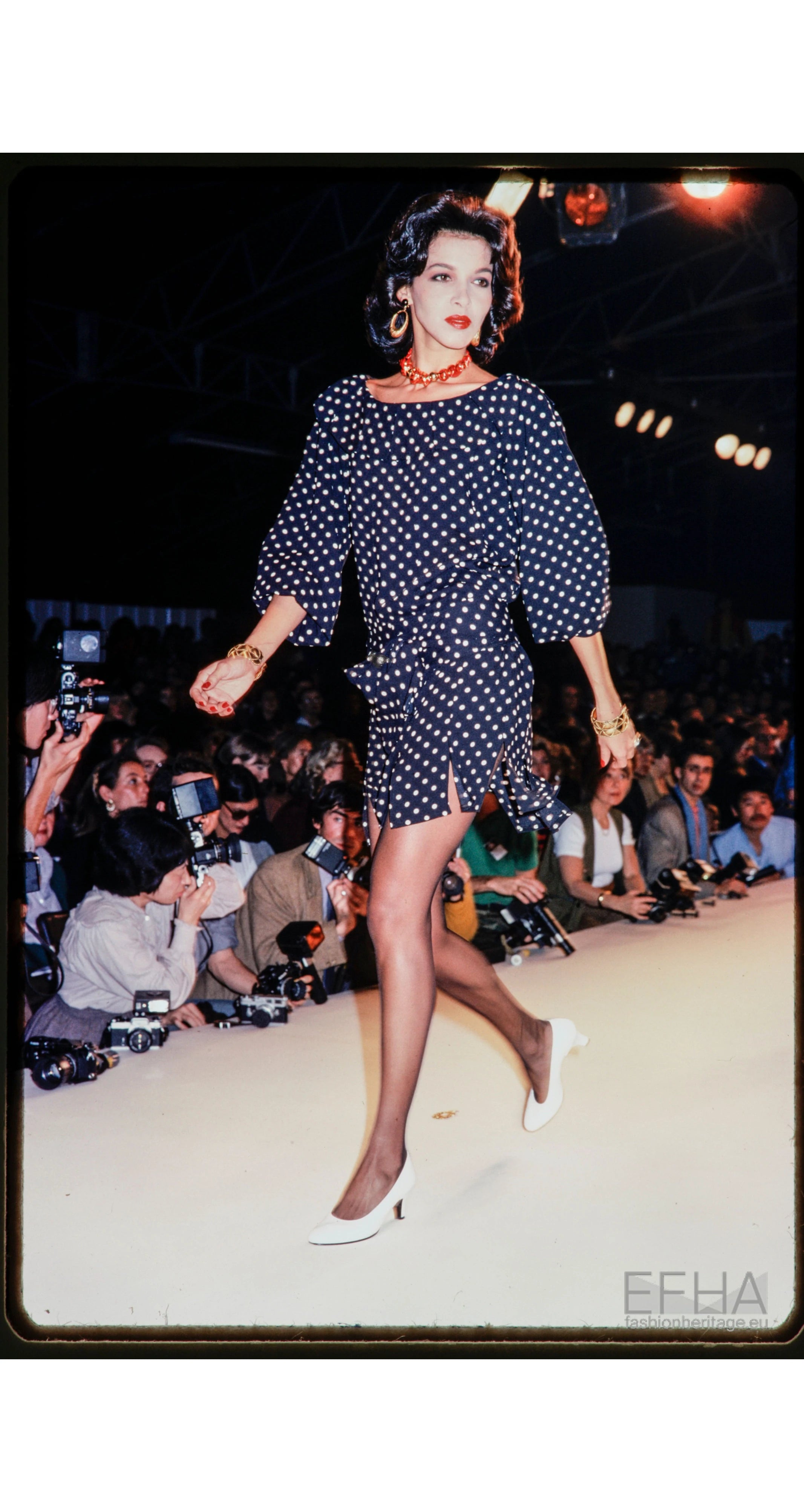 Runway model 1981 S/S YSL Polka Dot Shift Set @ Recess LA