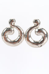 Vintage Yves Saint Laurent Swirl Hoop Earrings front hang @ Recess LA