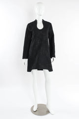 Vintage Yves Saint Laurent 2010 A/W Wool Brocade Shift Dress mannequin front @ Recess LA