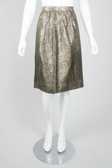 YSL Yves Saint Laurent Disco Snake Print Lamé Blouse & Skirt Set