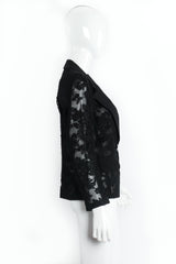 Vintage Yves Saint Laurent Alençon Lace Tuxedo Jacket on Mannequin Side at Recess LA