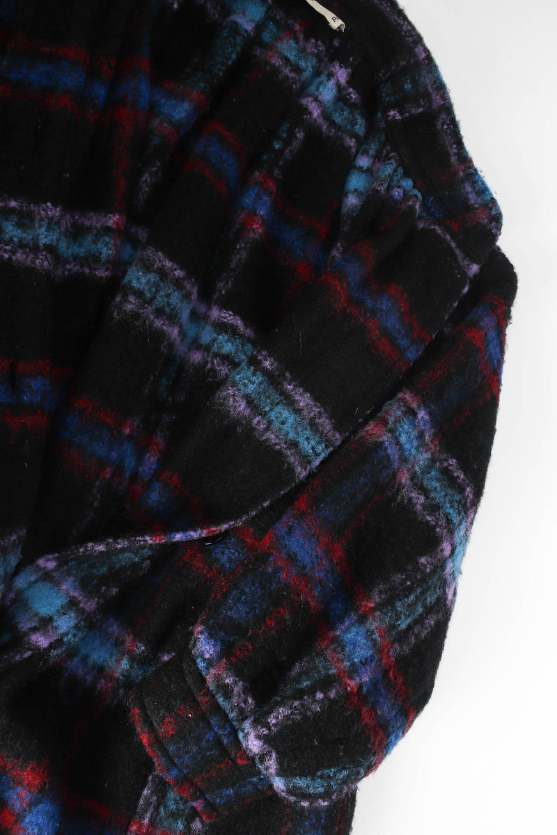 Vintage Saint Laurent Plaid Wool Coat jacket sleeve @ Recess Los Angeles