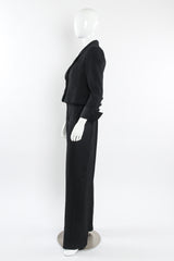 Vintage Yves Saint Laurent Crop Blazer & Pant Tuxedo Set mannequin side @ Recess LA