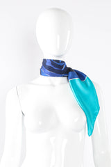 Vintage Saint Laurent YSL Graphic Rose Print Scarf on mannequin at Recess LA