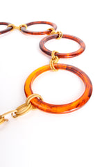 Vintage Yves Saint Laurent Tortoise Lucite Rings Chain Link Belt Closeup at Recess LA