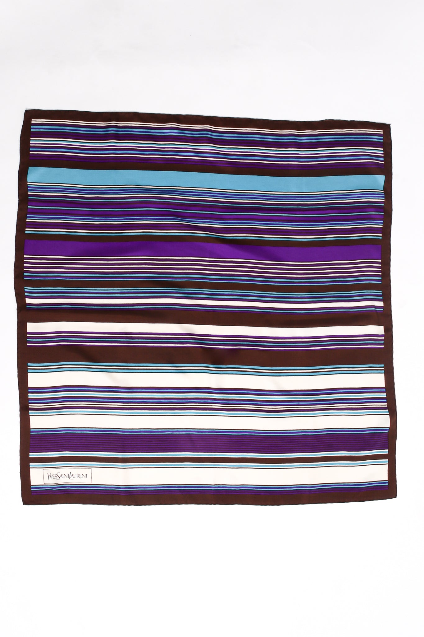 Vintage Yves Saint Laurent YSL Bayadere Stripe Scarf flat at Recess Los Angeles