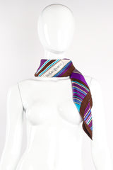 Vintage Yves Saint Laurent YSL Bayadere Stripe Scarf on mannequin at Recess Los Angeles