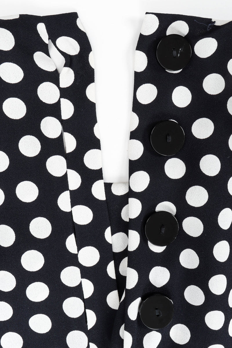 1980 Vintage YSL Polka Dot Pleat Dress buttons @ Recess LA