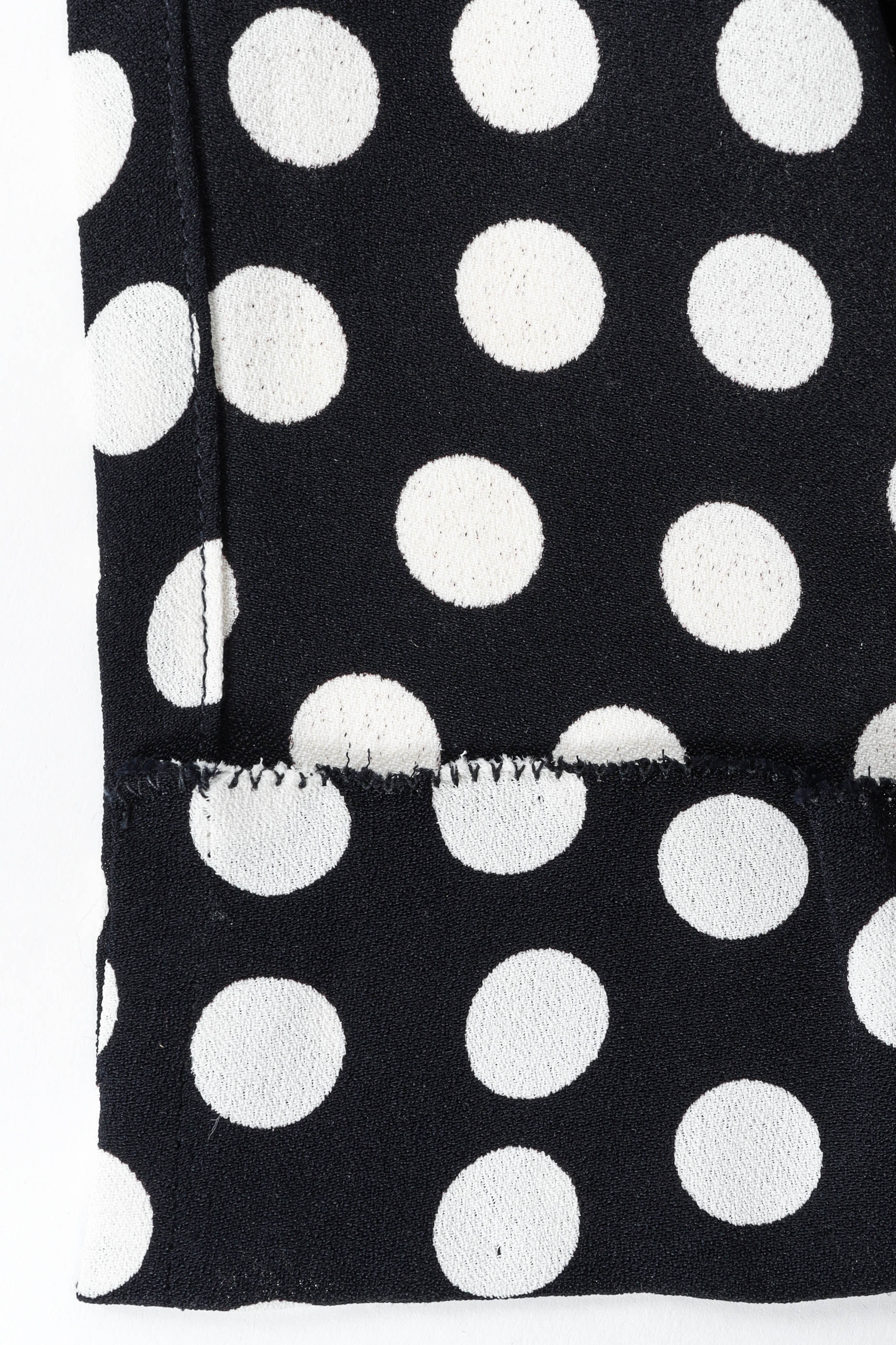 1980 Vintage YSL Polka Dot Pleat Dress hem detail @ Recess LA