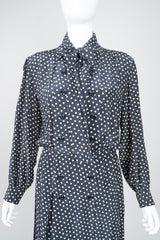 Yves Saint Laurent Silk Polka Dot Coat Dress