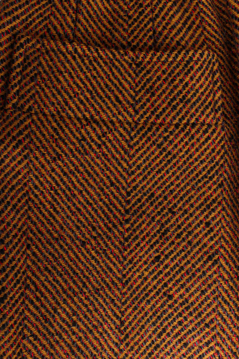 Vintage Saint Laurent Tweed Chevron Print Skirt pocket @ Recess LA