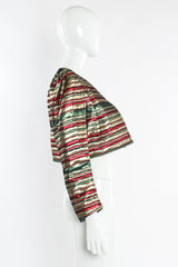 Vintage Saint Laurent Festive Lamé Stripe Bolero mannequin side @ Recess Los Angeles