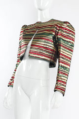 Vintage Saint Laurent Festive Lamé Stripe Bolero mannequin angle @ Recess Los Angeles