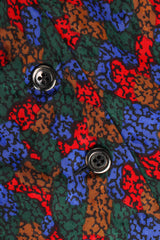 Vintage Saint Laurent Abstract Geo Mosaic Blouse buttons @ Recess Los Angeles