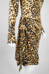 YSL Yves Saint Laurent Silk Leopard Scarf Wrap Dress