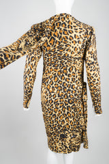 YSL Yves Saint Laurent Silk Leopard Scarf Wrap Dress