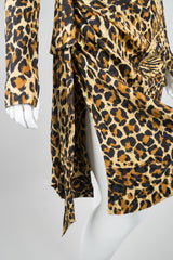 YSL Yves Saint Laurent Silk Leopard Scarf Wrap Dress