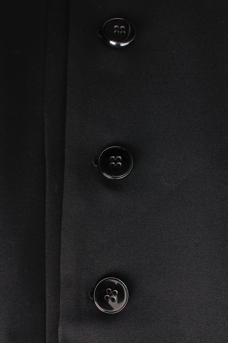 Vintage Saint Laurent Diagonal Breasted Wool Coat buttons @ Recess Los Angeles