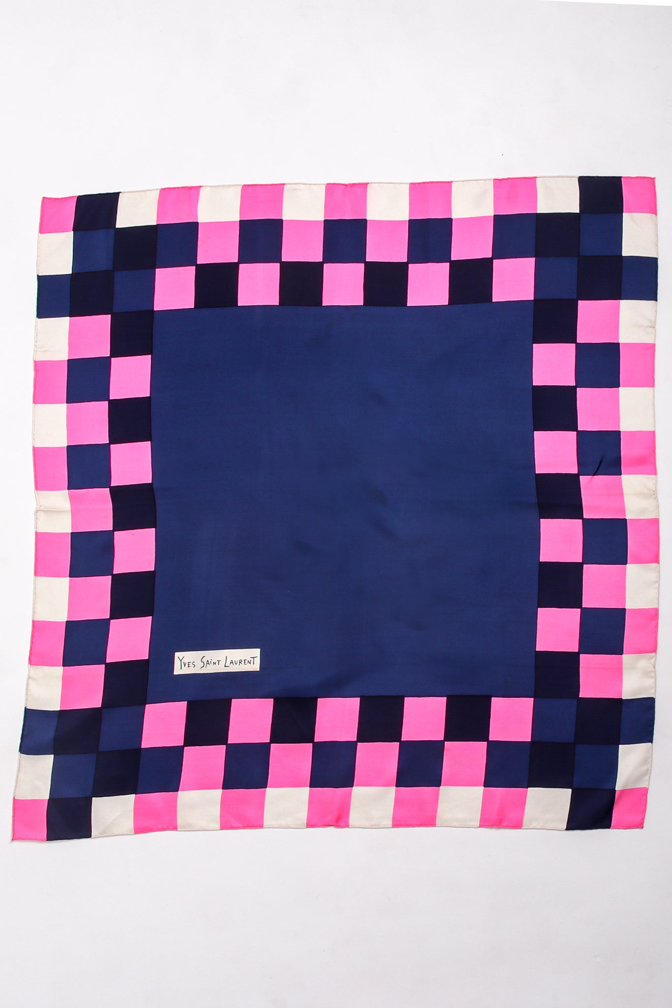 Vintage Yves Saint Laurent YSL Hot Checker Border Scarf at Recess Los Angeles