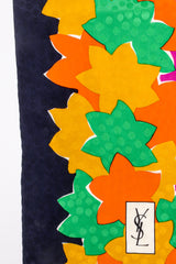 Vintage Yves Saint Laurent YSL Falling Autumn Leaves Scarf signature at Recess Los Angeles