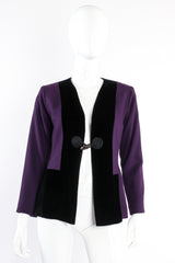 Vintage Yves Saint Laurent YSL Contrast Toggle Jacket Set on mannequin front at Recess Los Angeles