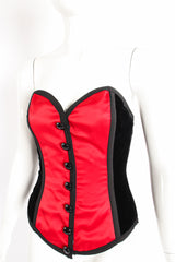 Vintage YSL Yves Saint Laurent Velvet Satin Corset on Mannequin crop at Recess Los Angeles