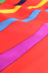 Vintage Yves Saint Laurent YSL Rainbow Roman Stripe Scarf fabric at Recess Los Angeles