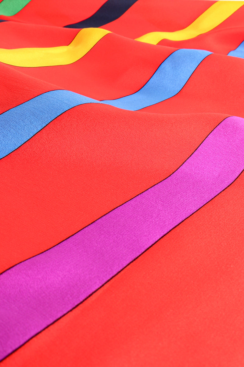 Vintage Yves Saint Laurent YSL Rainbow Roman Stripe Scarf fabric at Recess Los Angeles