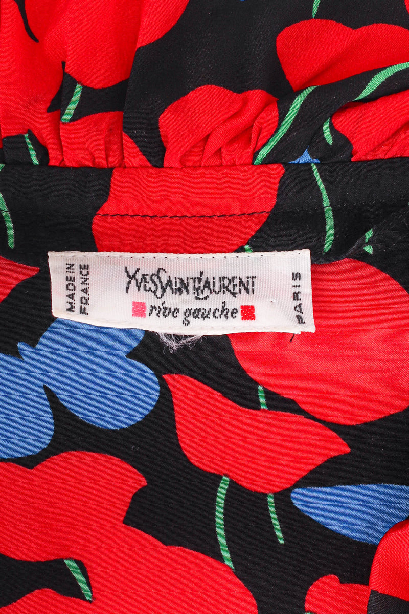 Vintage Yves Saint Laurent Poppy & Butterflies Top tags @ Recess LA