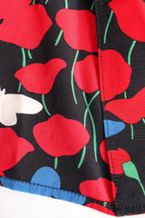 Vintage Yves Saint Laurent Poppy & Butterflies Top reverse @ Recess LA