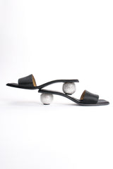 Vintage YSL Yves Saint Laurent Disco Ball Slide Sandals detail at Recess Los Angeles