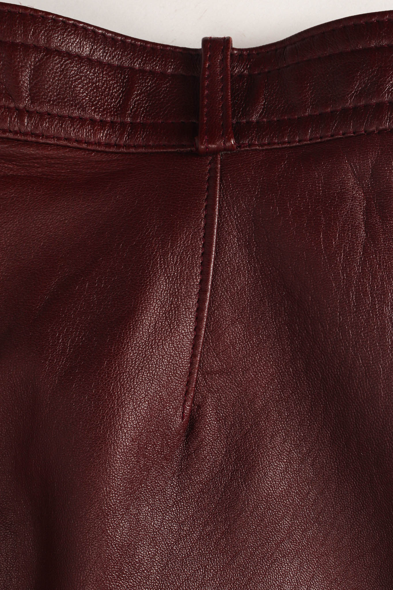 Vintage Saint Laurent Oxblood Lambskin Leather Pant darts @ Recess LA