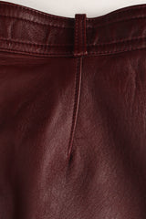 Vintage Saint Laurent Oxblood Lambskin Leather Pant darts @ Recess LA