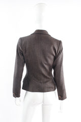 Vintage Yves Saint Laurent YSL Shrunken Tweed Jacket on Mannequin back at Recess Los Angeles