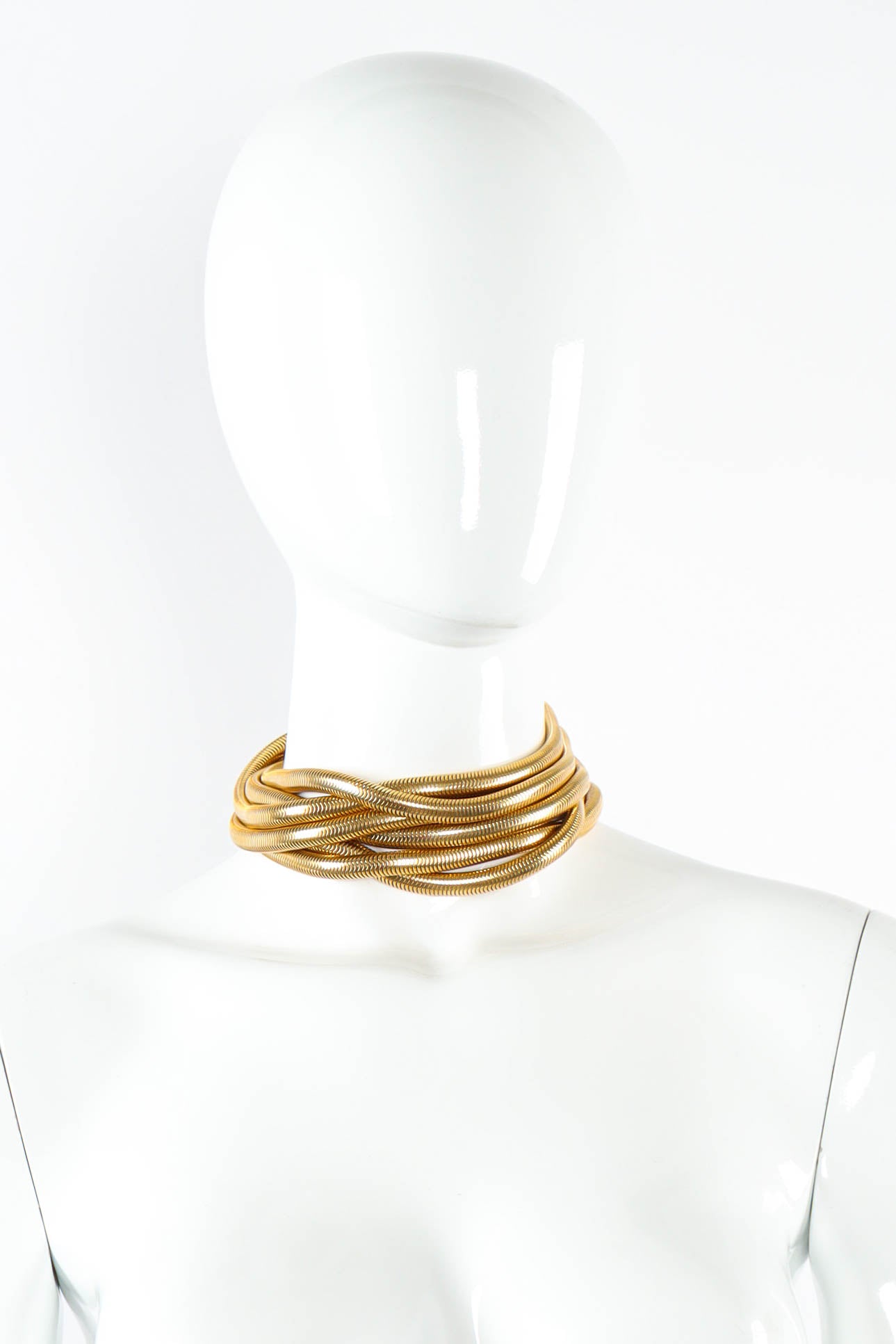 Vintage YOHAI Medusa Snake Chain Choker layered mannequin front 2 @ Recess LA